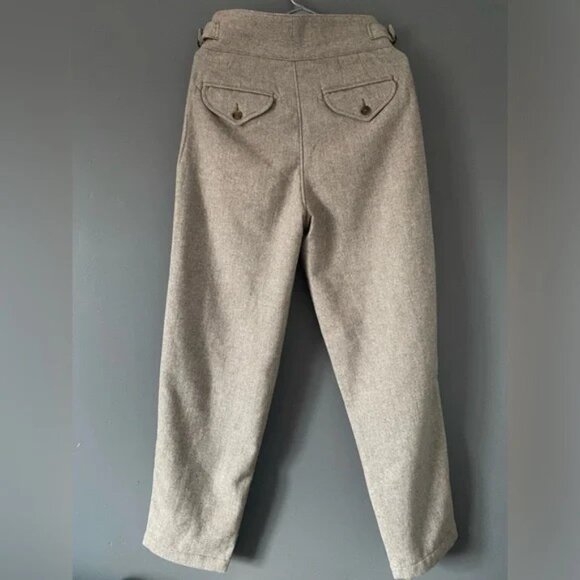 Banana Republic Wool Seafarer Explorer Pants Herringbone Beige - Picture 7 of 15